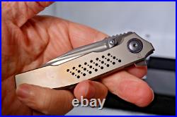 CKF Rassenti Snafu Integral 3.0 Flipper Knife Titanium Timascus M390 Steel