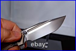 CKF Rassenti Snafu Integral 3.0 Flipper Knife Titanium Timascus M390 Steel