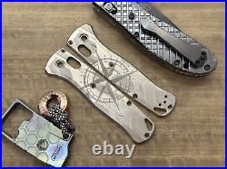 COMPASS engraved Titanium Scales for Benchmade Bugout 535