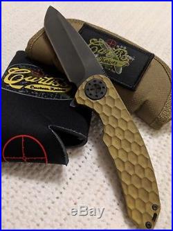 CURTISS Custom F3 Large Acid Washed PM Milled CTS-XHP Blade! SOLID! Knife