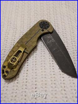 CURTISS Custom F3 Large Acid Washed PM Milled CTS-XHP Blade! SOLID! Knife