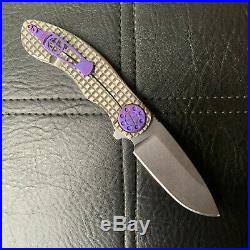 CURTISS KNIVES AERO FRAG pattern with Purple Titanium Hardware