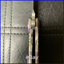 CURTISS KNIVES AERO FRAG pattern with Purple Titanium Hardware