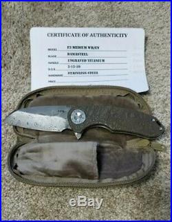 CURTISS Knives F3 Med. WH/EM/ DAMASTEEL CUSTOM New