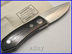 CUSTOM BARRY WOOD VENICE, CA. MK-1 SWINGLOCK KNIFE BLACK MICATRA WithTUBE&PAPERWORK