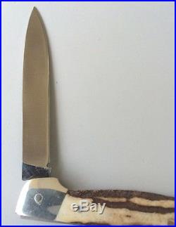 CUSTOM KNIFE BY CLIFF POLK WithSTAG COVERS