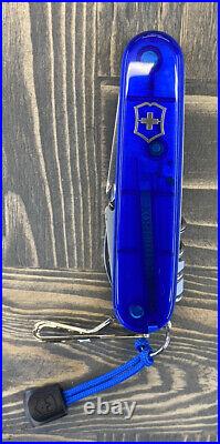 CUSTOM Victorinox Scientist Translucent Blue 91mm Swiss Army Knife