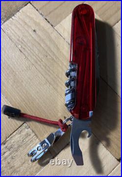 CUSTOM Victorinox Yeoman 91mm Translucent Red Swiss Army Knife