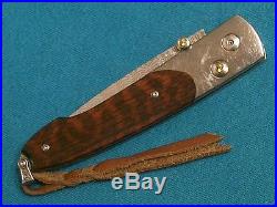 Custom William Henry B10 Lancet Damascus Lockback Folding Knife Knives Pocket Ec