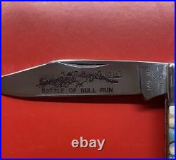 Case 6199 1/2 Railsplitter Knife Exotic Mammoth Tooth Scales BATTLE OF BULL RUN