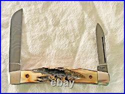 Case Stag 52052 Knife -Damascus Blade -Congress -Six dots -1994 -Two Blade -eb