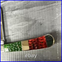 Case XX 6254 Christmas 2017 Trapper Pocket Knife Green Bone