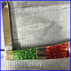 Case XX 6254 Christmas 2017 Trapper Pocket Knife Green Bone