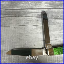 Case XX 6254 Christmas 2017 Trapper Pocket Knife Green Bone
