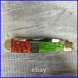 Case XX 6254 Christmas 2017 Trapper Pocket Knife Green Bone