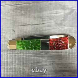 Case XX 6254 Christmas 2017 Trapper Pocket Knife Green Bone