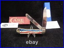 Case XX 6254 Ss Trapper Star Spangled Flag Knife Bone Scrimshaw 1 Of 15 Nib