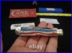 Case XX 6254 Ss Trapper Star Spangled Flag Knife Bone Scrimshaw 1 Of 15 Nib