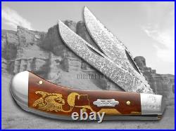 Case XX David Yellowhorse Singer Hammered Chestnut Saddlehorn ###2 1/25 Knife
