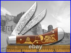 Case XX David Yellowhorse Singer Hammered Chestnut Saddlehorn ###2 1/25 Knife