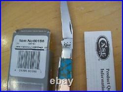 Case XX Knife Mini Trapper Custom Hand Finished Turquoise / Copper / Nib