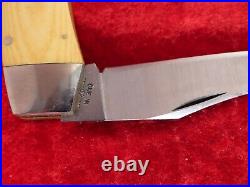 Case XX USA 1980 10 dot Texas Lockhorn micarta Pat Pend mint lockback knife