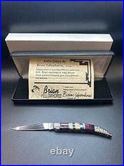 Case Yellowhorse Custom Knife -XX 610096 SS- Inlay Toothpick USA 010/250