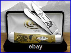 Case xx Yellowhorse Trapper Knife Early Morning Singer Antique Bone 1/500