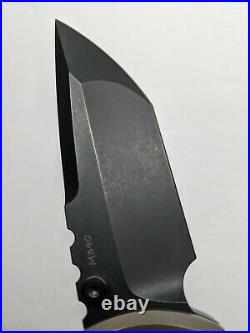Chaves Knives Exclusive Chisel Ground Redencion 229 Bronze Titanium PVD Blade