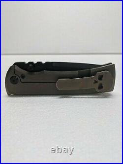 Chaves Knives Exclusive Chisel Ground Redencion 229 Bronze Titanium PVD Blade