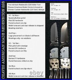 Chaves Knives Redencion 228 MidTech Knife CAMK V2 High Voltage Black N Blue