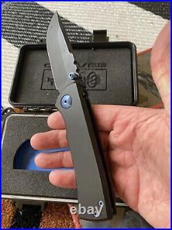 Chaves Knives Redencion 228 MidTech Knife CAMK V2 High Voltage Black N Blue