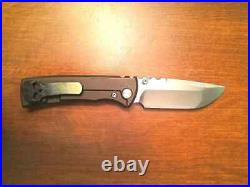 Chaves Knives Ultramar 229 Titanium Drop Point Knife Custom Entropic Finish