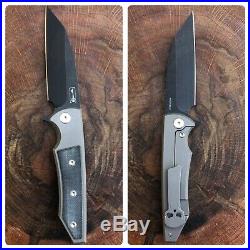 Chaves Ultramar Sangre Street Flipper Knife Titanium Black Micarta PVD Blade
