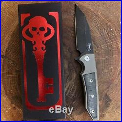 Chaves Ultramar Sangre Street Flipper Knife Titanium Black Micarta PVD Blade