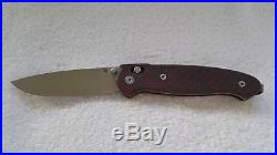 Cheburkov Scout M390 Folding Knife Red Carbon-Copper Anodized Liners-Axis Lock