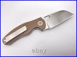 Chris Conway Sheepdog Knives Custom C01c Burlap Micarta