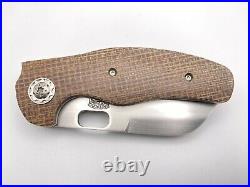 Chris Conway Sheepdog Knives Custom C01c Burlap Micarta