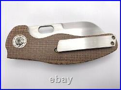 Chris Conway Sheepdog Knives Custom C01c Burlap Micarta