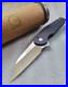 Chris Goodwyn Custom Knives Ferronaut, Vulcan Accents, Lightly Jigged Ti Frame