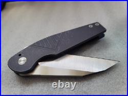 Chris Goodwyn Custom Knives Ferronaut, Vulcan Accents, Lightly Jigged Ti Frame