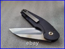 Chris Goodwyn Custom Knives Ferronaut, Vulcan Accents, Lightly Jigged Ti Frame