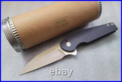 Chris Goodwyn Custom Knives Ferronaut, Vulcan Accents, Lightly Jigged Ti Frame
