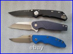 Chris Goodwyn Custom Knives Ferronaut, Vulcan Accents, Lightly Jigged Ti Frame