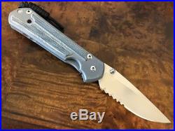 Chris Reeve Knives Large Sebenza 21 S35VN Serrated Micarta Inlay Left Handed