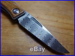Chris Reeve Knives Mnandi Bocote Inlay Damascus Ladder Left Handed