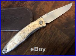 Chris Reeve Knives Mnandi S35VN Box Elder Burl Inlay Left Handed Unit 1