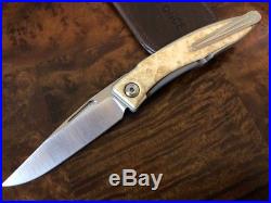 Chris Reeve Knives Mnandi S35VN Box Elder Burl Inlay Left Handed Unit 1