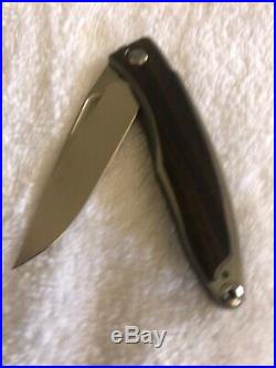 Chris Reeve Knives Mnandi Titanium w Macassar Ebony Inlay S35VN Gents Knife NICE