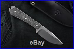 Chris Reeve Knives Nyala Drop Point S35VN Black Micarta with Black Sheath